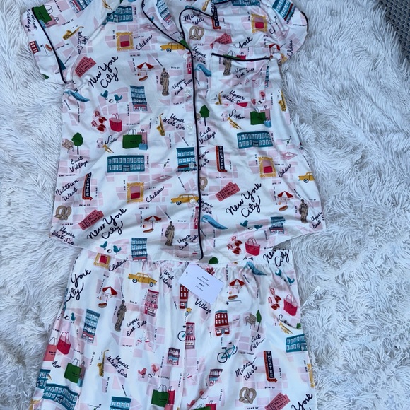 Kate Spade Multicolor New York City Print Pajama Set - Picture 1 of 4